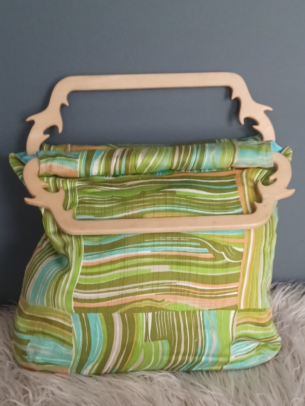 Vintage Rare   ZOEBE  Bag With Unique Handles